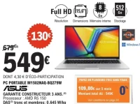 ASUS PC PORTABLE M1502NAQ-BQ279W