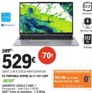 PC portable Acer Aspire AL17-31P-33EP
