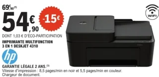 Imprimante multifonction 3 en 1 HP Deskjet 4310
