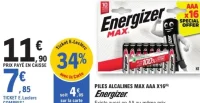 Piles alcalines Max AAA X16 Energizer