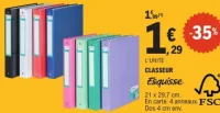 Classeur Esquisse 4 anneaux 21 x 29.7 cm