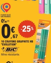 10 crayons graphite HB "Evolution" Bic