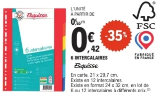 6 intercalaires Esquisse