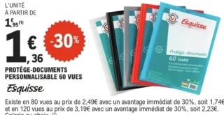 Protège-documents personnalisable 60 vues Esquisse