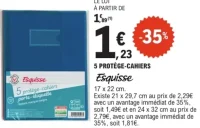 5 protège-cahiers Esquisse