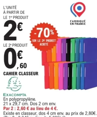 Cahier classeur Exacompta