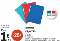 3 Chemises Esquisse