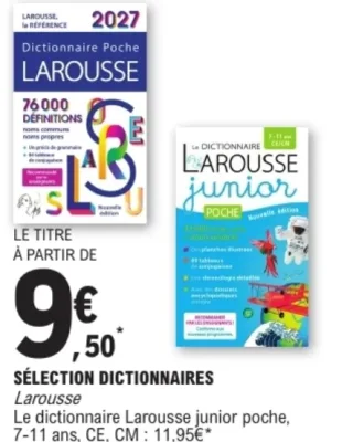 Sélection Dictionnaires Larousse (Larousse junior poche / Dictionnaire Poche)