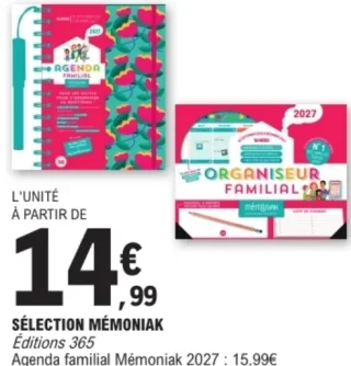 Sélection Mémoniak Éditions 365 (Agenda familial Mémoniak 2027)