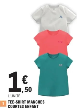 Tee-shirt manches courtes enfant Tissaia Basics