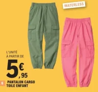 Pantalon cargo toile enfant
