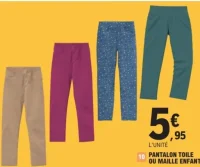 Pantalon toile ou maille enfant Tissaia Basics