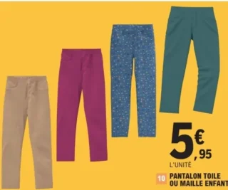 Pantalon toile ou maille enfant Tissaia Basics