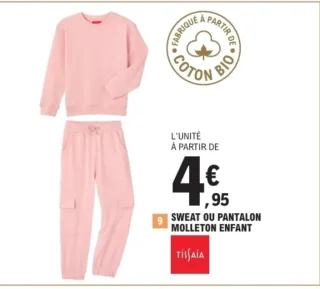 Sweat ou pantalon molleton enfant Tissaia