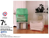 Coffre Clip'box 40L avec roulettes naturel EDA