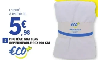 Eco+ Protège matelas imperméable 90x190 cm