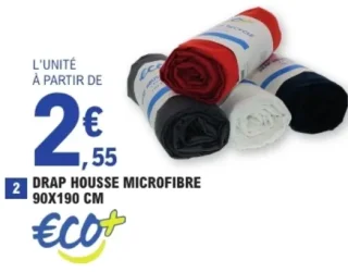 Eco+ Drap housse microfibre 90x190 cm