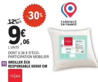 Oreiller éco responsable 60x60 cm Tissaia
