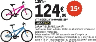 VTT RIGIDE 20" MONOVITESSE woodsun