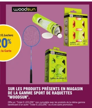 Gamme sport de raquettes Woodsun