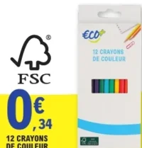 ECO+ 12 Crayons de couleur