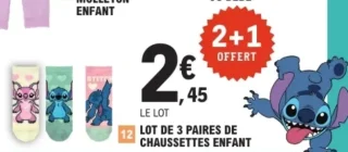 LOT DE 3 PAIRES DE CHAUSSETTES ENFANT