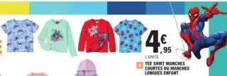 TEE SHIRT MANCHES COURTES OU MANCHES LONGUES ENFANT