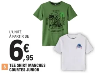 TEE SHIRT MANCHES COURTES JUNIOR
