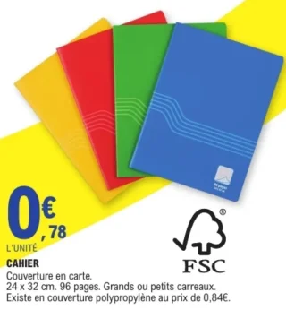 Cahier couverture en carte 24 x 32 cm