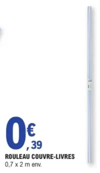Rouleau couvre-livres 0,7 x 2 m env.