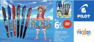 6 Rollers "Frixion" Pilot Édition Limitée One Piece
