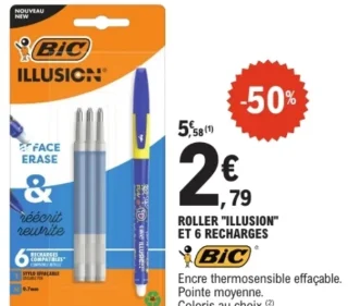 Roller "Illusion" et 6 recharges Bic
