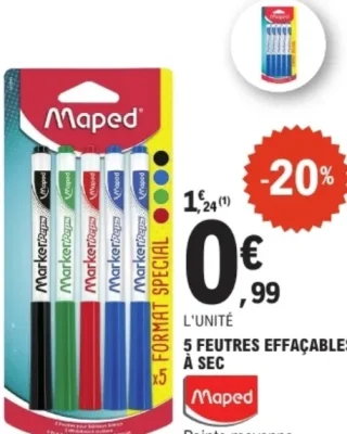 5 Feutres effaçables à sec Maped