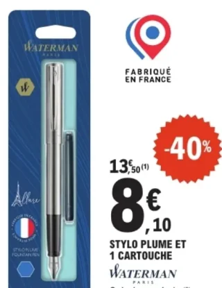 Stylo plume et 1 cartouche Waterman Allure