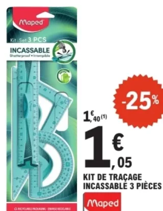 Kit de traçage incassable 3 pièces Maped