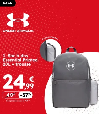 Sac à dos Essential Printed 20L + trousse Under Armour