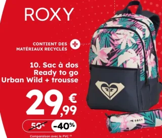 Sac à dos Roxy Ready to go Urban Wild + trousse