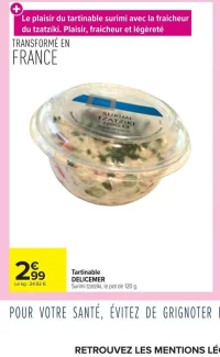 Tartinable DELICEMER Surimi tzatziki