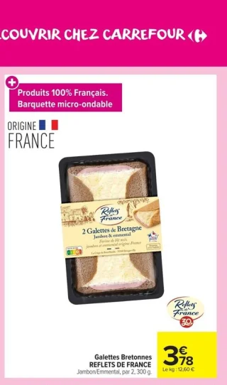 Galettes Bretonnes Jambon/Emmental REFLETS DE FRANCE