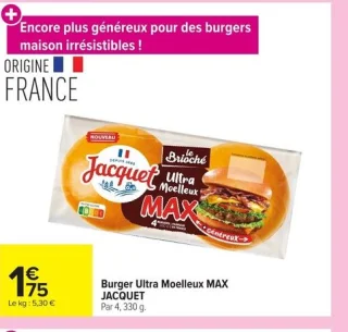 Burger Ultra Moelleux MAX JACQUET