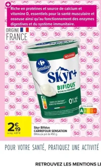 Skyr Bifidus CARREFOUR SENSATION Bifidus