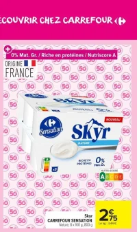 Skyr CARREFOUR SENSATION Nature