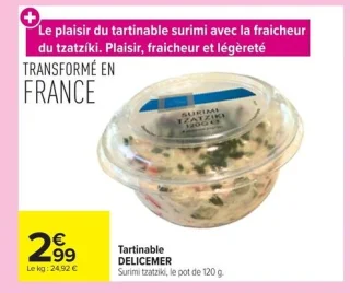 Tartinable Delicemer Surimi tzatziki