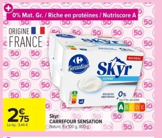 Skyr Nature Carrefour Sensation