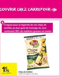 Chips de lentilles Vico Natur' & Bon Saveur Fromage du Jura