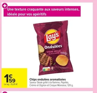 Chips ondulées aromatisées Lay's