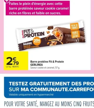 Barre protéine Fit & Protein GERLINEA