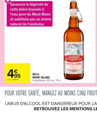Bière Mont Blanc Cristal Rosée