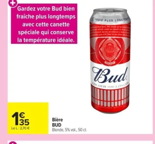 Bière Bud Blonde