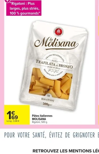 Pâtes italiennes MOLISANA Rigatoni